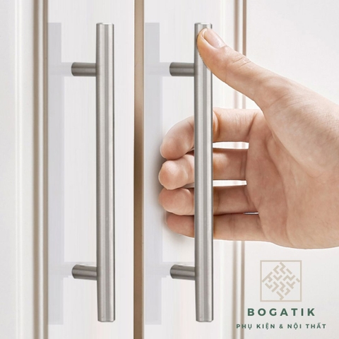 Tay nắm cửa tủ ngăn kéo tay nắm tủ bếp chất liệu thép không gỉ INOX ba màu: đen, bạc, vàng hiện đại