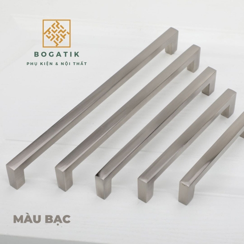 Tay nắm cửa tủ ngăn kéo tay nắm tủ bếp chữ U chất liệu hợp kim nhôm màu BẠC tinh tế và hiện đại