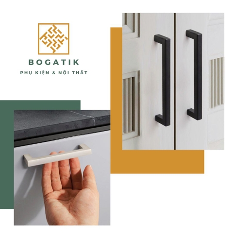 Tay nắm cửa tủ ngăn kéo tay nắm tủ bếp chữ U chất liệu hợp kim nhôm màu BẠC tinh tế và hiện đại