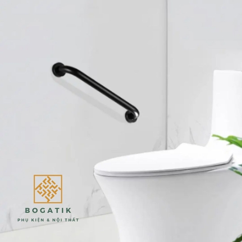 Tay vịn phòng tắm nhà vệ sinh chất liệu Inox 304 màu đen chất lượng cao, an toàn và siêu bền