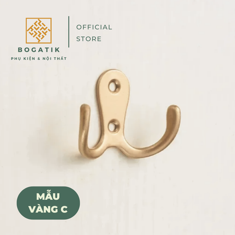 Móc treo tủ quần áo móc treo tường đồ dùng cá nhân đa năng kèm theo ốc vít chất liệu hợp kim nhôm hiện đại