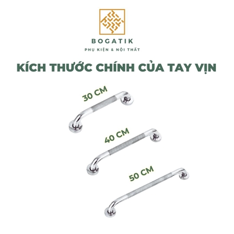 Tay vịn phòng tắm nhà vệ sinh có khía chất liệu thép không gỉ độ chống trượt cao, an toàn độ bền cao
