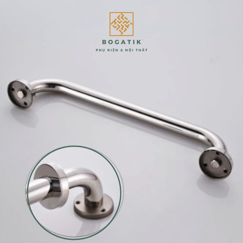 Tay vịn nhà tắm tay vịn nhà vệ sinh màu bạc chất liệu INOX thép không gỉ chất lượng cao và an toàn