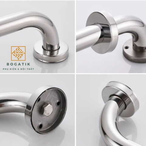 Tay vịn nhà tắm tay vịn nhà vệ sinh màu bạc chất liệu INOX thép không gỉ chất lượng cao và an toàn