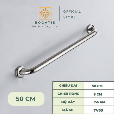 Tay vịn nhà tắm tay vịn nhà vệ sinh màu bạc chất liệu INOX thép không gỉ chất lượng cao và an toàn