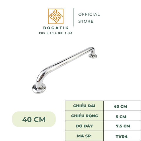 Tay vịn nhà tắm tay vịn nhà vệ sinh màu bạc chất liệu INOX thép không gỉ chất lượng cao và an toàn