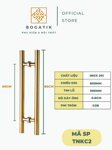 Tay nắm cửa tay nắm cửa kính cường lực chất liệu INOX mạ VÀNG, ĐEN, inox dày, loại tốt