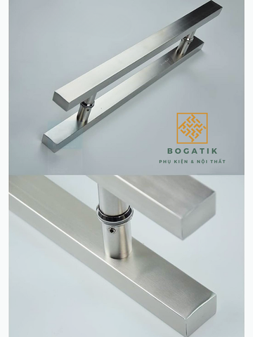 Tay nắm cửa tay nắm cửa kính cường lực VUÔNG chất liệu INOX 304 dày công nghệ Đức