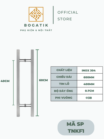 Tay nắm cửa tay nắm cửa kính cường lực VUÔNG chất liệu INOX 304 dày công nghệ Đức