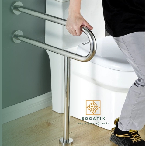 THANH TAY VỊN NHÀ TẮM AN TOÀN CHO NGƯỜI GIÀ, TAY VỊN ĐỨNG INOX 201+ 304 DÀY 1 LY, BH 24 THÁNG
