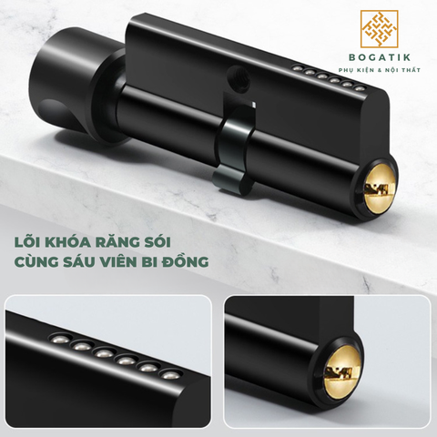Khoá cửa phân thể thông phòng loại phổ thông dùng cho công trình, phòng ngủ