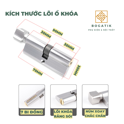 Khoá cửa tay gạt dòng phổ thông giá rẻ, INOX 201 phong cách hiện đại, sử dụng cho cửa gỗ và cửa nhôm