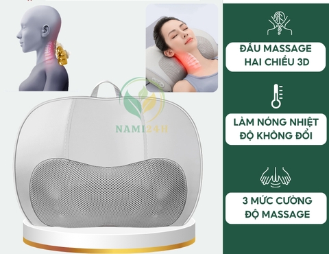 Gối massage hồng ngoại cổ vai gáy