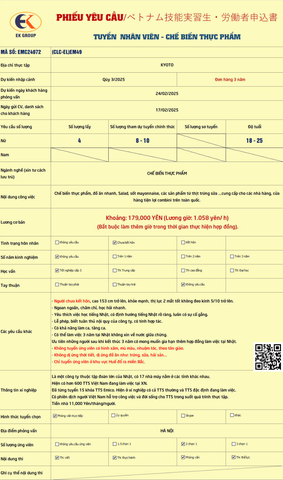 CHẾ BIẾN THỰC PHẨM - KYOTO EMC24072