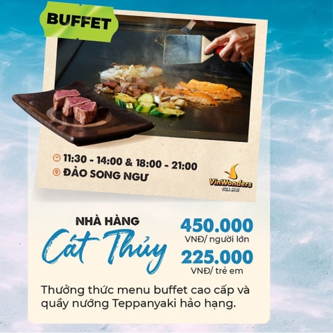 Combo Cáp treo - Buffet nhà hàng Cát Thuỷ
