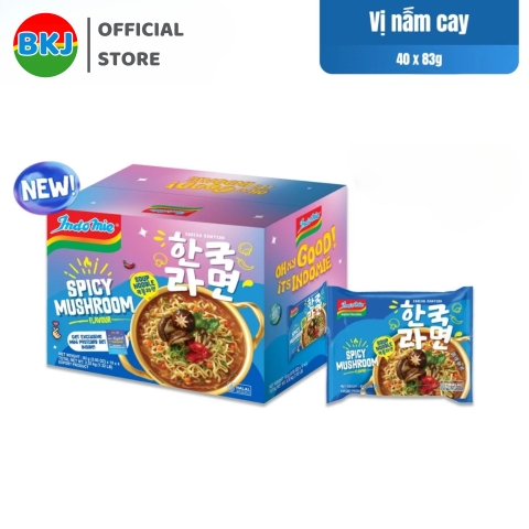 Thùng 40 Gói Mì Trộn Indomie Vị Nấm Cay 83g