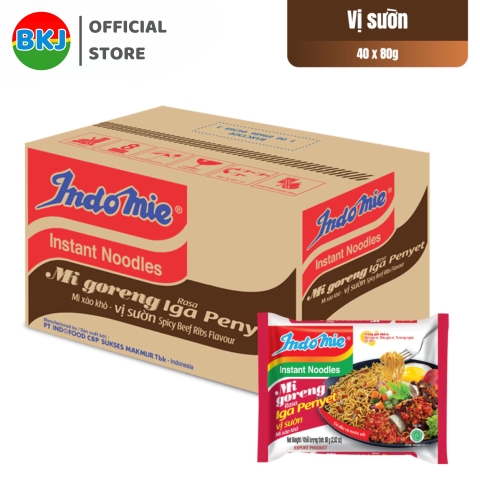 Thùng 40 Gói Mì trộn Indomie Vị Sườn Cay 80g