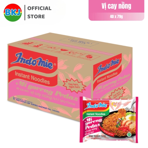 Thùng 40 Gói Mì trộn Indomie Vị Cay Nồng 79g