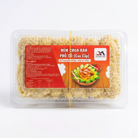 Nem Chua Rán Phố Cổ Cao Cấp Đức Minh 500g (20 Chiếc)