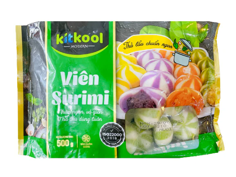 Viên thả lẩu nhân rong biển trứng muối Kitkool 500g