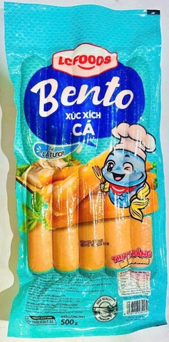 Xúc xích cá tươi Bento LC Foods 500g (10 Chiếc)