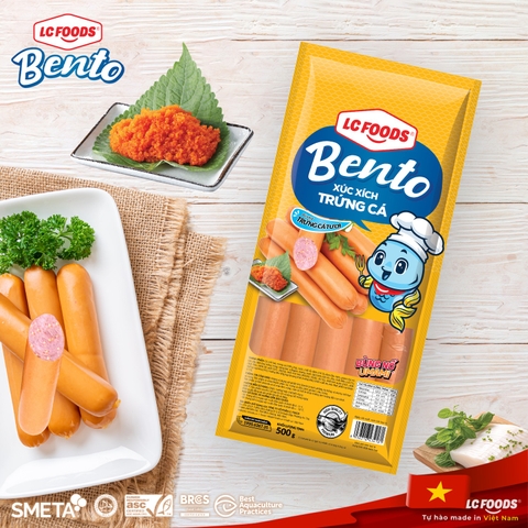 Xúc xích trứng cá tươi Bento LC Foods 500g (10 Chiếc)