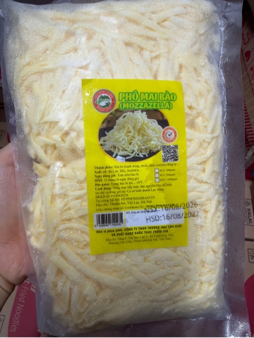 Phô mai bào mozzazella gói 500g