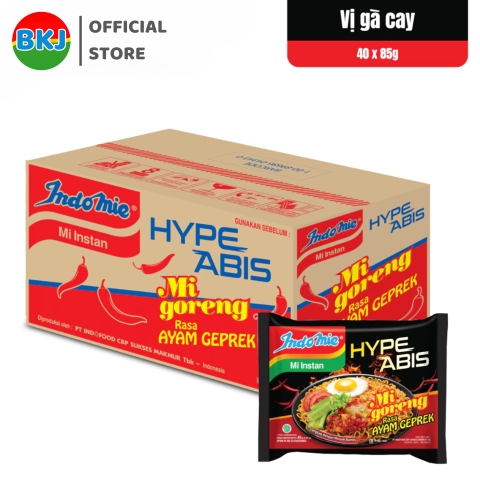 Thùng 40 Gói Mì Trộn Indomie Vị Gà Giòn Siêu Cay 85g