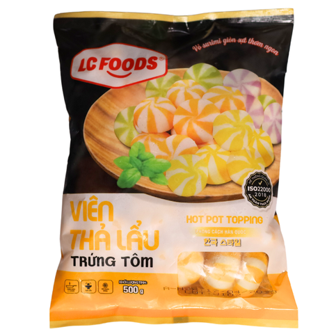 Viên Thả Lẩu Trứng Tôm LC Foods 500g (32 viên)