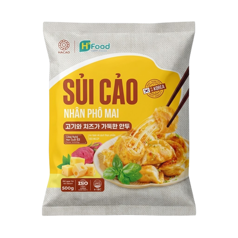 Sủi Cảo Nhân Phô Mai Hfood – Gói 500g (Chuẩn Vị Hàn Quốc)