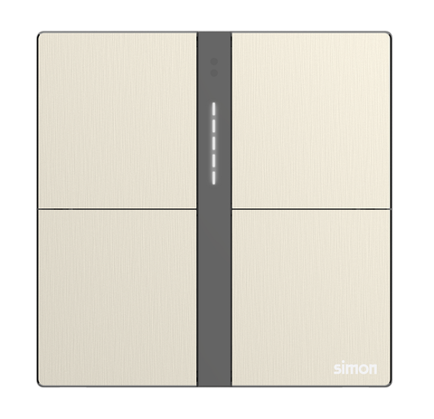 Module công tắc bốn Simon M7  Smart (Metal Gold) 66E8004MTY-2C Màu vàng