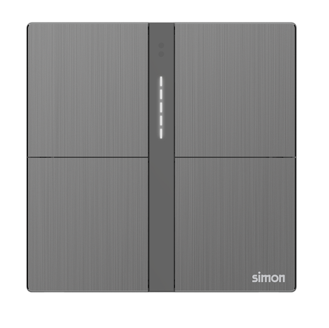 Module công tắc bốn (Metal) màu Xám Simon M7 Smart 66E8004MTY-2B