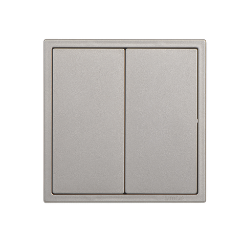 Công tắc trung gian đôi Simon I7 màu sâm panh 701046-46 Lắp đế vuông