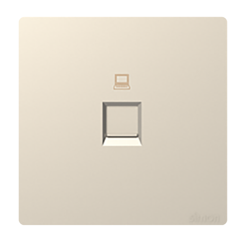 Ổ cắm mạng đơn Simon K3 575218-46 Màu sâm panh lắp chuẩn đế vuông