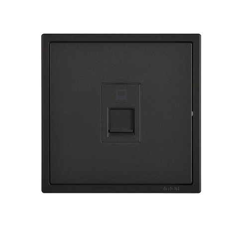 Ổ cắm dữ liệu mạng đơn chuẩn RJ45 (Cat.6e) màu đen Simon I7 705218-26