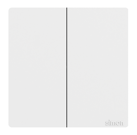 Công tắc đôi 2 chiều 16A Simon K3 571022 Màu trắng lắp chuẩn đế vuông