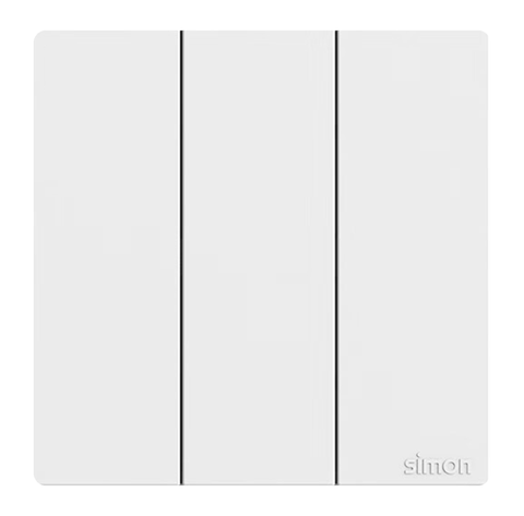 Công tắc ba 2 chiều 16A Simon K3 571032 Màu trắng lắp chuẩn đế vuông