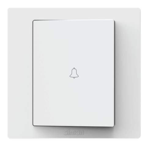 Module Công tắc chuông cửa màu trắng Simon S5 S5250 lắp đế vuông