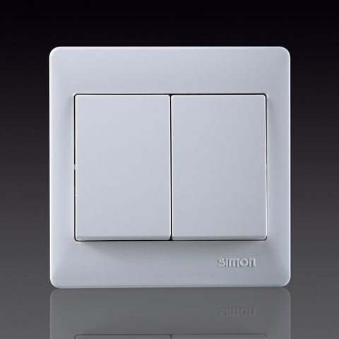 50S- Bộ công tắc trung gian đôi Simon 51046B màu trắng