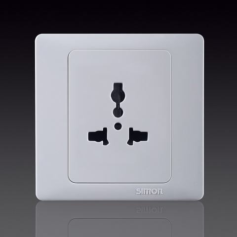 50S- Bộ Ổ cắm đa tiêu chuẩn Simon 51089 Màu trắng