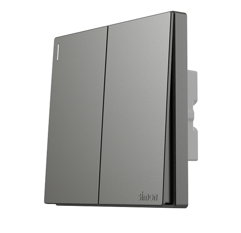 S6- Bộ Công tắc trung gian đôi (Grey) Simon 581046-61 Màu Xám