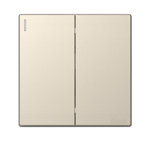 S6- Bộ Công tắc trung gian đôi (Champagne) Simon 581046-46 Màu sâm panh