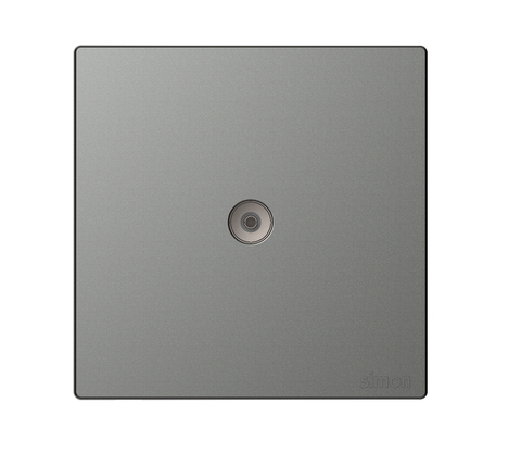 S6- Bộ ổ cắm ti vi đơn (Grey) Simon 585111-61 Màu xám