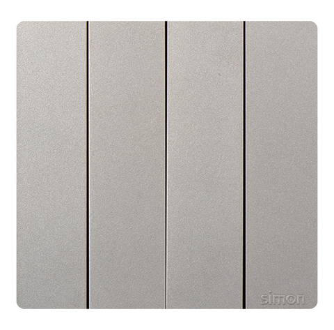 Công tắc bốn 2 chiều 16A Simon K3 571042-46 Màu sâm panh lắp chuẩn đế vuông