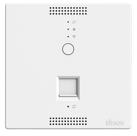 Ổ phát wifi trong phòng lắp đế âm vuông Simon 58E748 màu trắng