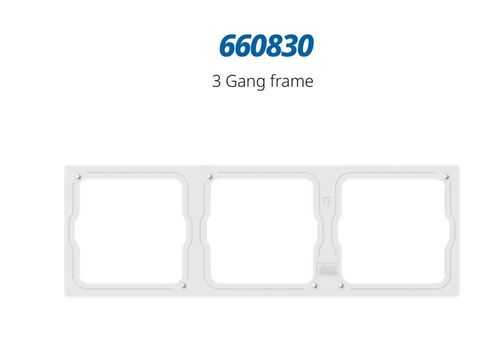 Module khung ba màu Trắng Simon M7 660830 đế vuông (Multi gang)