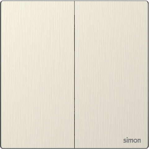 M7 Metal- Bộ nút nhấn đôi (16AX 250V) (Satin Gold) Simon 661021FM-2C
