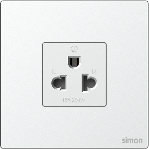 M7 Metal- Bộ ổ cắm đơn 3 chấu (Frosted Sliver) Simon 661087M-2A