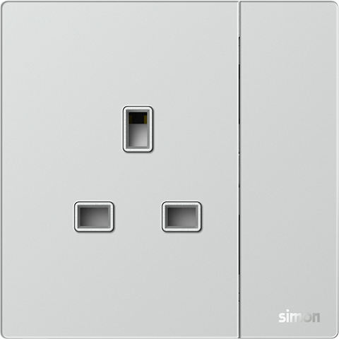 M7 Gem- Bộ ổ cắm kiểu anh 13A (Diamond Sliver) Simon 661382G-4E
