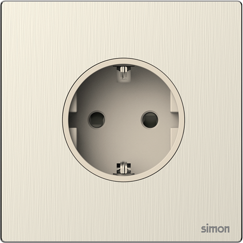 M7 Metal- Bộ ổ cắm Schuko (Satin Gold) Simon 661687M-2C